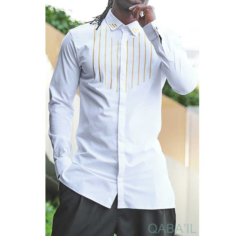 Chemise fall coton blanc - Qaba'il (Tailles : M - Couleurs : Blanc)