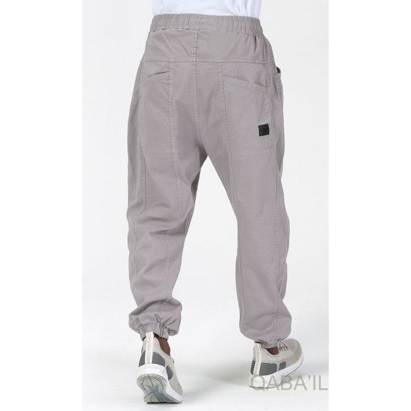 Harem pants stretch - light grey - Qaba'il