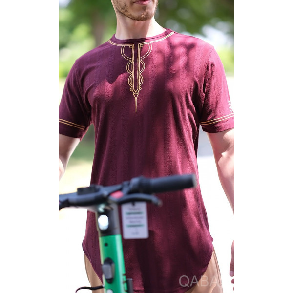 Kays t-shirt - Burgundy - Qaba'il