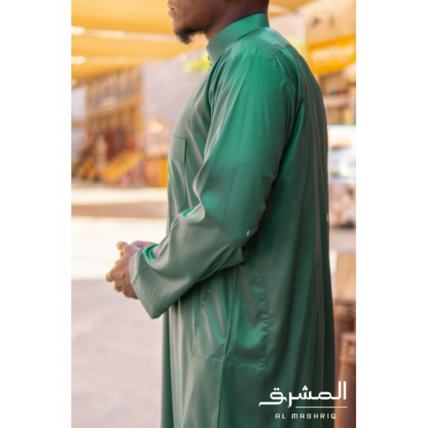 Green Saudi Kamees - Al Mashriq