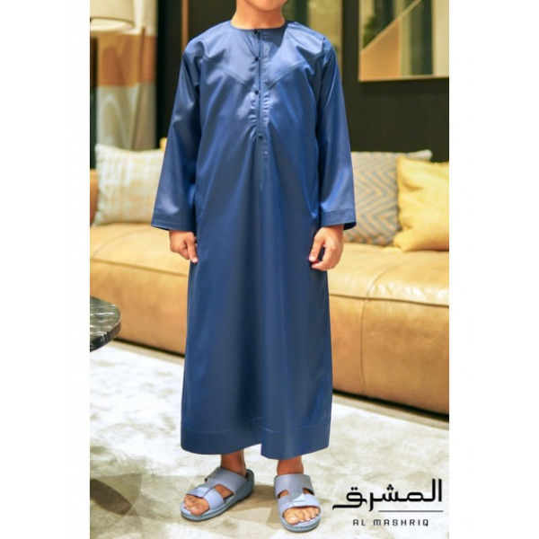 Emirati children thobe blue - Al mashriq