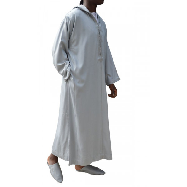 Djellaba traditionnel homme grise