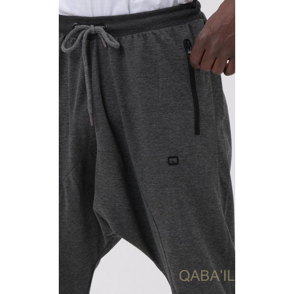 Jogging harem pants - Dark gray - Qabail
