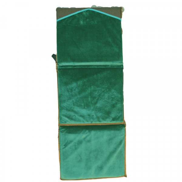 Green prayer mat with backrest