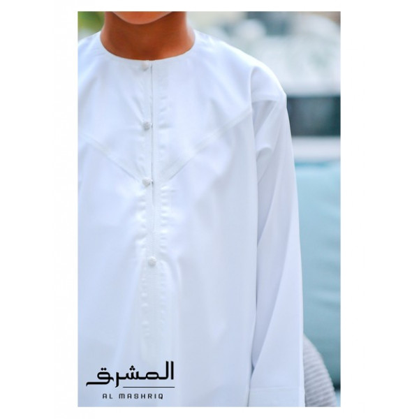 Emirati baby thobe white - Al mashriq