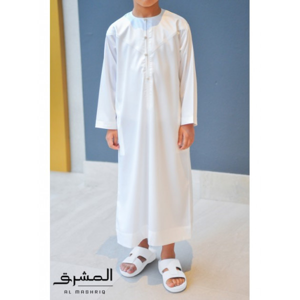 Qamis Emirati bébé blanc - Al mashriq