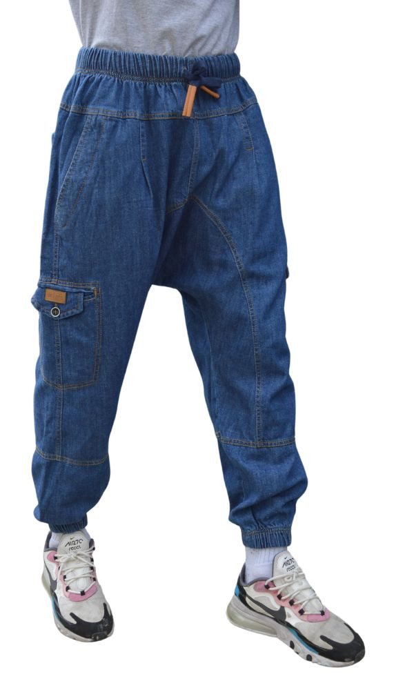 Sarouel jeans usual fit - Bleu clair (Tailles : M - Couleurs : Bleu)