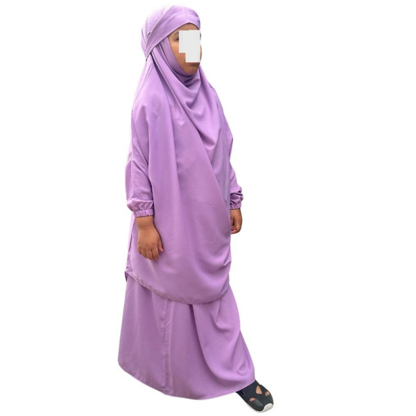 Girl's jilbab - Purple freeze