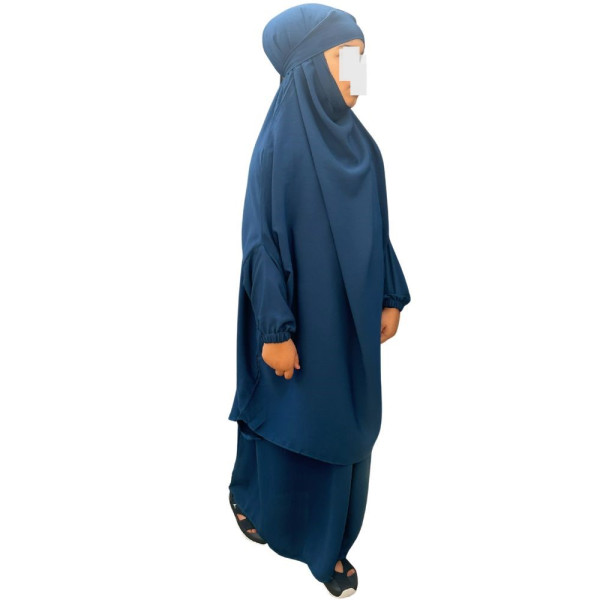 Jilbab fillette - Bleu pétrole