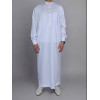 Qamis Saoudien Blanc Traditionnel - Tissu Coton Confortable
