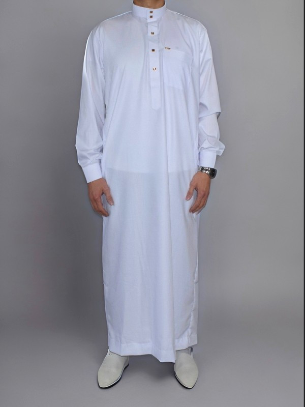 Qamis Saoudien Blanc (Tailles : XXXL - Couleurs : Blanc)