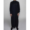 Qamis Saoudien Noir Coton - Traditionnel & Confortable